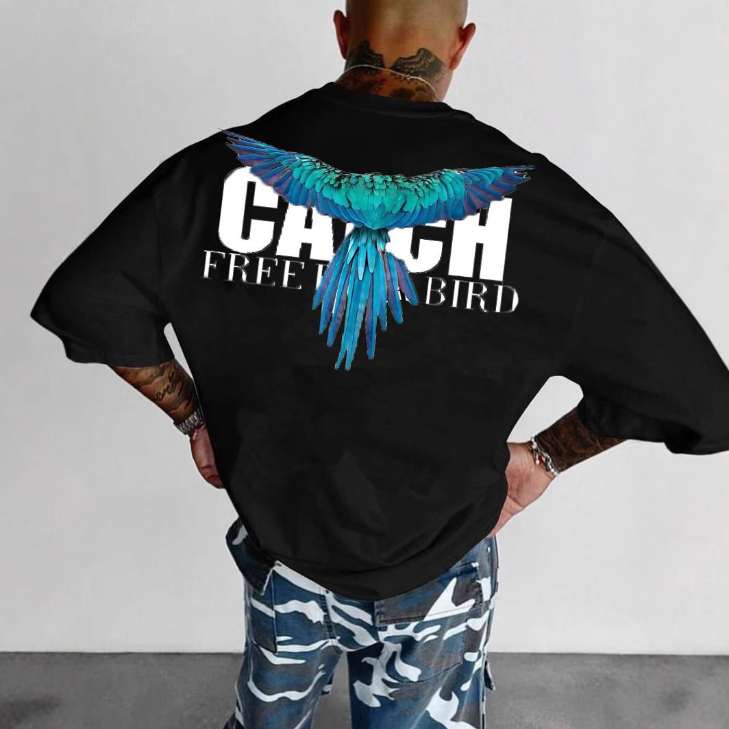 Maglietta a maniche corte con scollo rotondo in cotone, semplice e di tendenza per l'estate 2025, da uomo_voghion.com