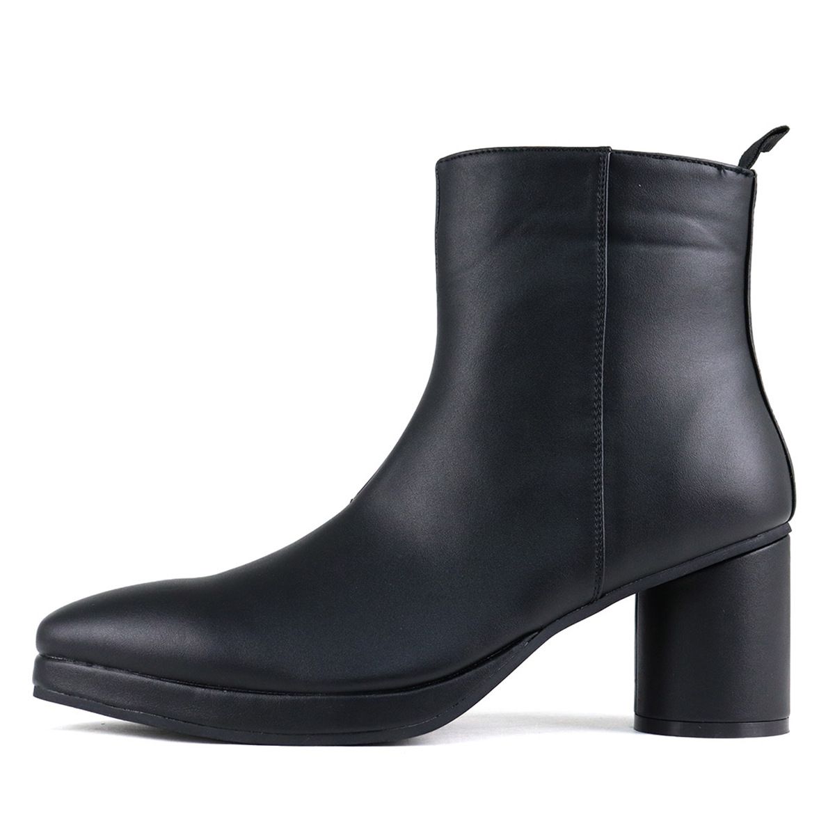 Pánské tlustý podpatek tlustá podrážka špičaté boty business fashion_voghion.com