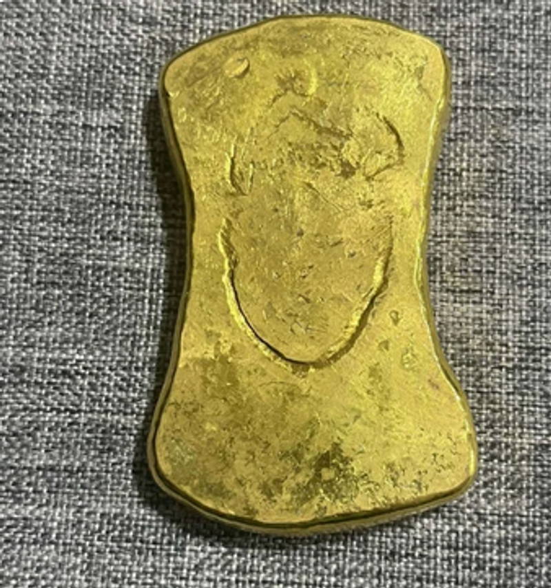 Antique Pure Copper Gilding Gold Ingots Gold Bars Gold Ingots Re-Pick Two Pure Gold Gold Ingots Crafts Collection Film and Telev_voghion.com