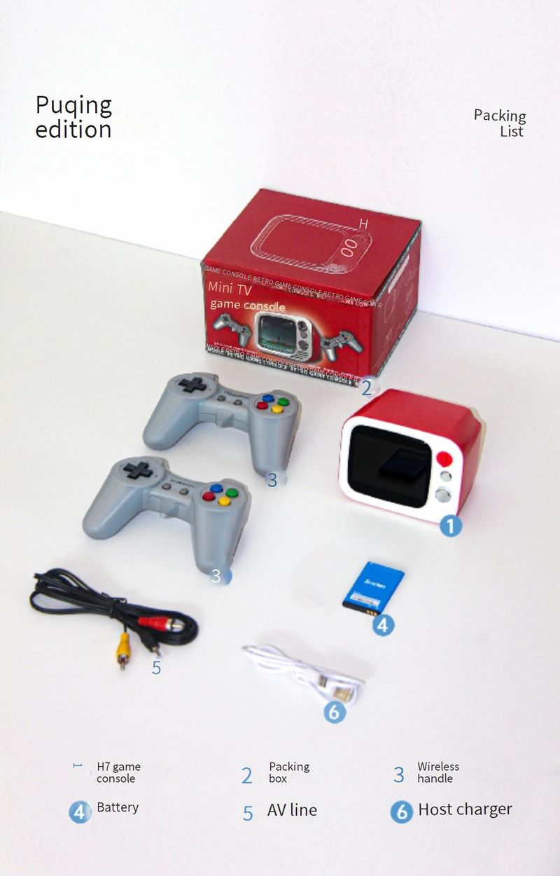 Video Game Consoles H7 Retro Mini TV Game Console Two Player Wireless Home TV Game Console Table Set Trendy Gift_voghion.com