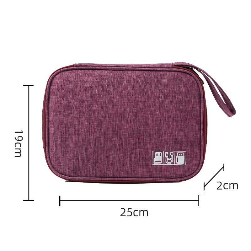 New Cationic Data Cable Storage Bag Portable USB Digital Bag Business Trip Travel Partition Cosmetics Storage_voghion.com