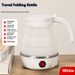 Portable Foldable Silicone Electric Kettle - 600W Mini Travel Kettle With Auto Shut-Off, Food-Grade Material, 0.6L Capacity For Home & Outdoor Use_voghion.com