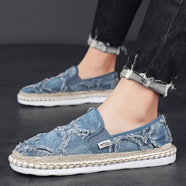 Izmaksu un veiktspējas rādītāji Audekla vīriešu vienas pēdas makšķerēšanas vasaras bieza zole zāles austi vecie Pekinas auduma apavi, elpojoši, lēni lietojami, ikdienas un_voghion.com