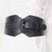 HOT Wide Y2K Black Elastic Corset Belt Lizard Leather Female Plus Size Stretch Cummerbunds Designer Belts For Women High_voghion.com