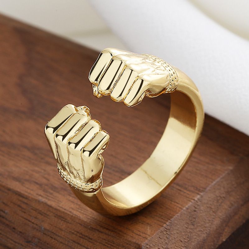 Heavy Attack, Persönlichkeit Power Fist Männlicher Hip Hop Trendy Person Ring, Fitness Hiphop Street Single_voghion.com