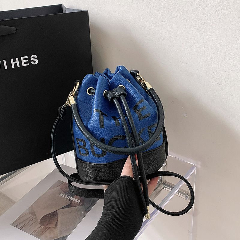 Sac seau tendance pour femme, avec cordon de serrage, bandoulière, portable, décontracté, simple_voghion.com