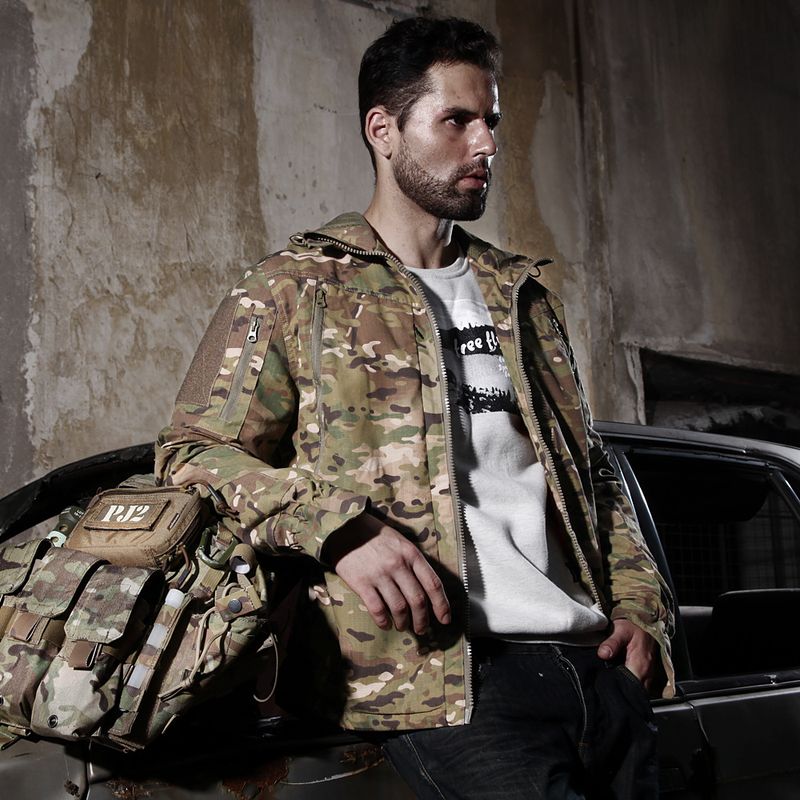 Vêtements pour hommes Scorpion Camouflage Veste Extérieure Tactique Automne Hommes Coupe-vent Alpinisme Camouflage Vêtements Tendance Hommes_voghion.com