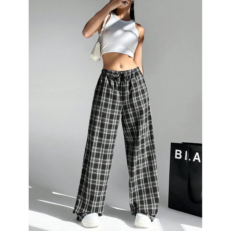 Abbigliamento da donna Nuovo pantaloni larghi a vita alta e gamba larga pantaloni casual larghi e aderenti per ragazze calde_voghion.com
