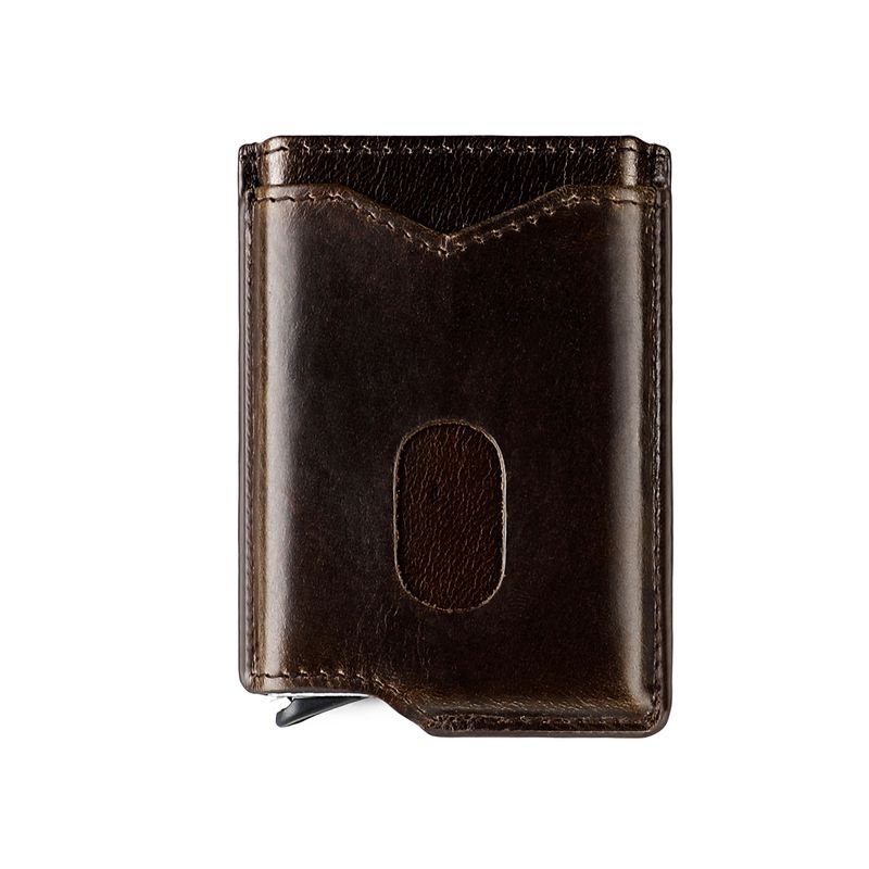 New product, new anti-theft brush, automatic aluminum box, card holder, men's and women's USD wallet_voghion.com