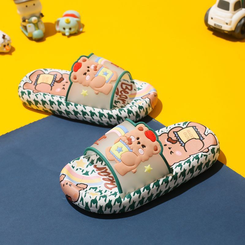 Vêtements pour enfants mignon ours pantoufles pour enfants nouvelle salle de bain intérieure antidérapant doux grand, moyen et petit bébé mignon dessin animé lapin résistant à la saleté_voghion.com