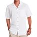Herrenbekleidung Hemd Herren Casual Kubanischer Kragen Kurzarmhemd Button-Down Baumwolle Sommer Strandurlaub Hawaiihemd Männer_voghion.com
