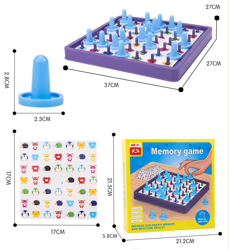 Montessori Memory Board Game Logical Thinking Cognitive Learning Memory Matching Classic Card Children Memory Activity Toy_voghion.com