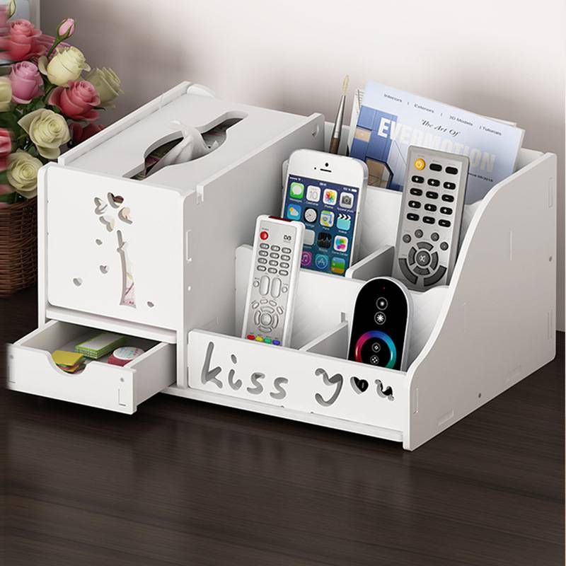 Tissue Box, Living Room, High-end Drawer Style Storage Box, Compartmentalized Remote Control, Desktop Storage Shelf, Multifunctional Paper Box_voghion.com