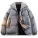 Unisex Reversible Hooded Winter Jacket - Fleece Lined, Lightweight & Warm, Double-Sided Wear, Multiple Pockets (Grey, Black, Khaki, Sizes M-5xl)_voghion.com