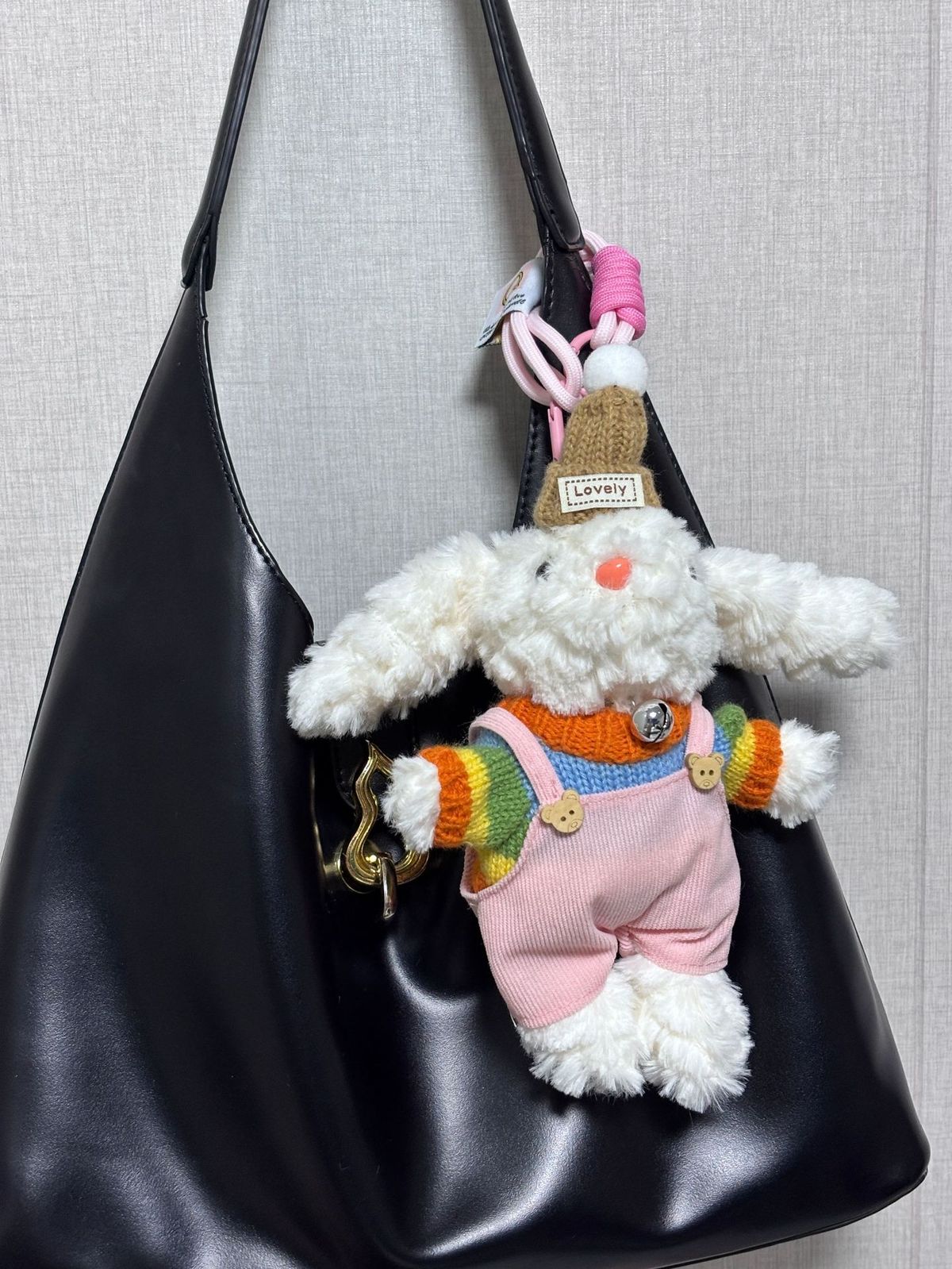 Lop-Eared Rabbit Bag Pendant High-End Doll Cute Cartoon Plush Toy Keychain Girl Backpack Decoration_voghion.com