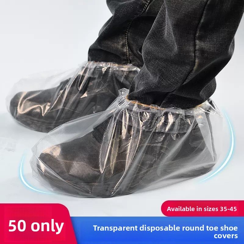 Disposable Shoe For Home Use, Thickened Indoor Waterproof, Wear-resistant, Non-slip, Adult Guest Plastic Round Extra_voghion.com