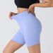 Women's Clothing Seamless Threaded Elastic Tight Three Quarter Pants_voghion.com