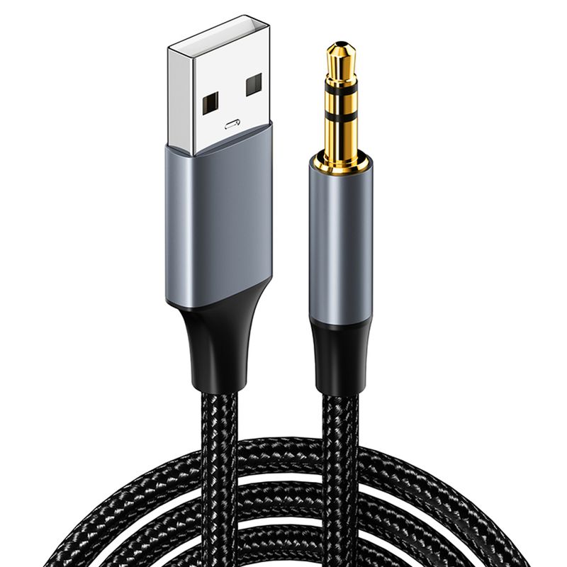 Złącze USB do gniazda 3,5 mm Kabel Aux do słuchawek, głośników, kabla do podłączenia karty dźwiękowej, adaptera audio, odpowiedniego do gier_voghion.com