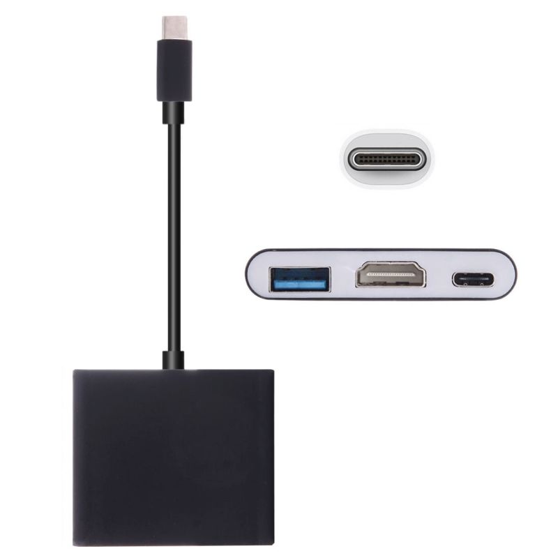 USB-C / Type-C 3.1 hann til USB-C / Type-C 3.1 hunn & HDMI hunn & USB 3.0 hunnadapter_voghion.com
