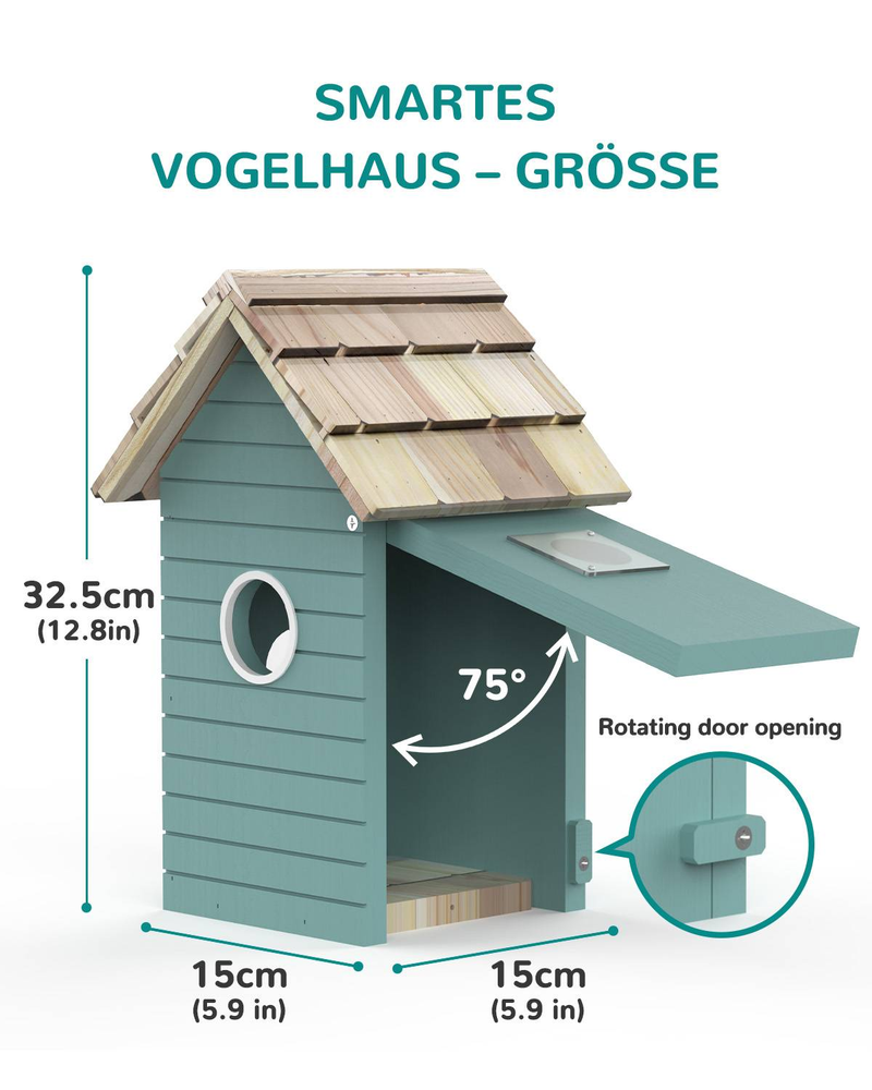 Birdhouse Nesting Box With Camera 5Million Pixel Outdoor Birdhouse Camera DIY,Real-time Observation Of Nest Building And Breeding Of Birds,Solar Panel_voghion.com