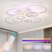 Modern Led Ceiling Lights,8 Square Luminaire Plafonnier,Dimmable Ceiling Lamp,80W Flush Mount Ceiling Light Fixtures,3000-6000K_voghion.com