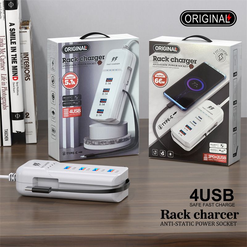 Mobile Phone Charger Pd + Usb Multi Port Charging Head Socket Suitable For   Android 3.1a Socket Type c_voghion.com