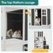 3-Tier Wooden Outdoor & Indoor Cat House Suitable For 1-3 Cats Cat Enclosure Resting Box With 4 Platforms And 2 Doors Cat Shelter Kitty House With A Jump Box For Hiding And Resting Cat Cage 71"H-Gray_voghion.com