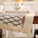 Runner da tavola in cotone e lino, con cuciture, tessuto a nappa, stile etnico, tovaglietta, decorazione per festival, tessuto lavorato a maglia, leggero, di lusso, di alta gamma_voghion.com