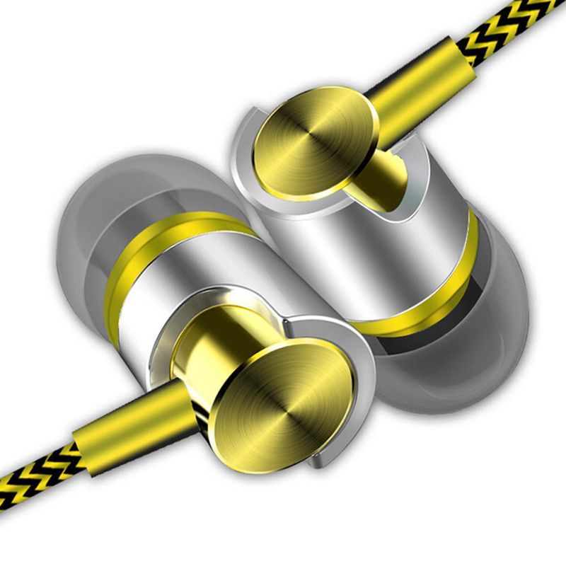 Control Stereo In-ear Sound Volume Laptop Braided Fashion Wired Phone Earphones_voghion.com