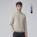 Maglione da uomo slim fit a collo alto - Caldo pullover invernale in maglia con tessuto elasticizzato traspirante, orlo a coste classico_voghion.com