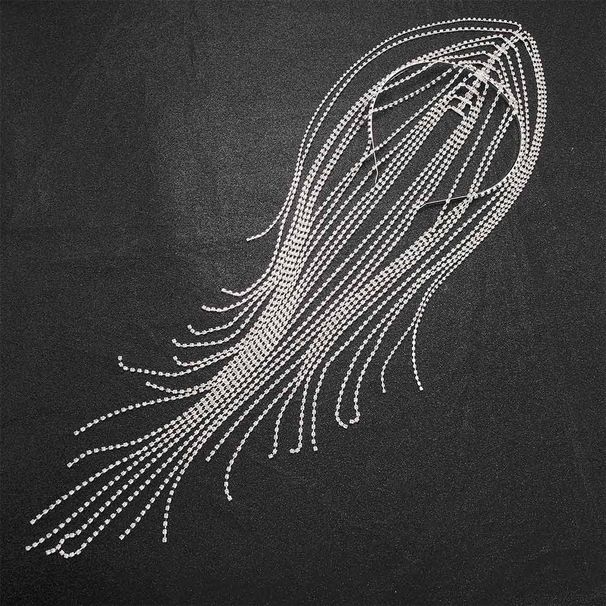 Copricapo con nappa lunga in strass, fascia per capelli con personalità esagerata, accessori per capelli in stile ins, cerchietto per capelli_voghion.com