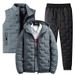 "Men's Winter 3-Piece Set – Thickened Hooded Jacket With Matching Pants (Windproof, Multi-Color, Sizes M-5XL)"_voghion.com