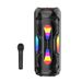 ZQS8260 Doppio microfono Karaoke Bluetooth con luce magica RGB colorata da 8 pollici, comodo per l'audio all'aperto_voghion.com