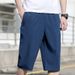 Men's Clothing Men's Casual 6 Point Shorts Summer Shorts Trend Summer Loose Outer Wear Plus Size Half Length Cropped Pants_voghion.com