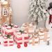 3-Piece Fabric Christmas Decoration Set With LED Lights - Elegant European Style Holiday Decor For Tree, Window & Tabletop Display"_voghion.com