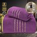 Gold-Thread & Coral Fleece Towel Set - Ultra Soft Bath & Face Towel Bundle (Includes Bath Towel & Washcloth Home & Travel Essential)_voghion.com