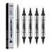 WAKEANGEL Doppelseitiger flüssiger Eyeliner, natürlich, wischfest, realistisch, wild, vierzackiger Augenbrauenstift_voghion.com