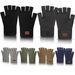 Autumn And Winter Fingerless Gloves Plus Velvet Knitted Cold Proof Warm Half Length Writing Wool Thickened Half Finger Gloves_voghion.com