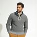Men's Clothing Plus Size Knit Sweater, Warm Pullover With Half Zip Neck, Stretchable & Breathable, Casual Long Sleeve Top (6 Colors & 5 Sizes)_voghion.com