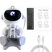 Rocket Plane Moon Astronaut Bluetooth Speaker Space Man USB Night Light Star Projection Lamp_voghion.com