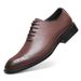 Scarpe da uomo Voyage in pelle brogue con strato superiore intagliato in vacchetta, formali, stile Derby, casual, retrò, piccole_voghion.com