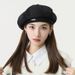 Sıcak Satış Yeni İlkbahar Sonbahar Kadın Bere Düz Renk Düz Üst Sekizgen Şapka Bayan Retro Zarif Yumuşak Pamuklu Ressam Sanatçı Şapka_voghion.com