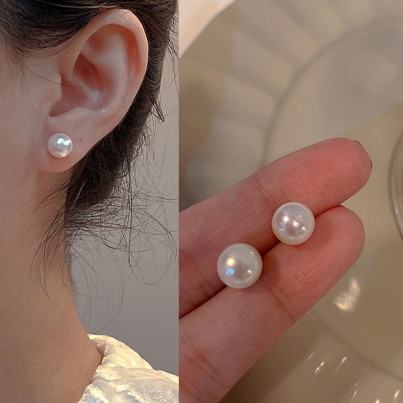 Pendientes de perlas con diseño delicado de nicho, pendientes de plata de ley, temperamento lujoso y ligero, pendientes de alta gama, nueva tendencia_voghion.com