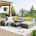 8-Pieces Outdoor Patio Furniture Sets; Garden Conversation Wicker Sofa Set; Single Sofa Combinable_voghion.com