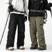 Pantalones de esquí aislantes para hombre y mujer: modernos pantalones de plumón resistentes al viento para deportes de invierno y aventuras urbanas (blanco glaciar, verde bosque y negro obsidiana)._voghion.com