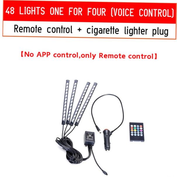 Luce ambientale a LED per auto con retroilluminazione per accendisigari USB_voghion.com
