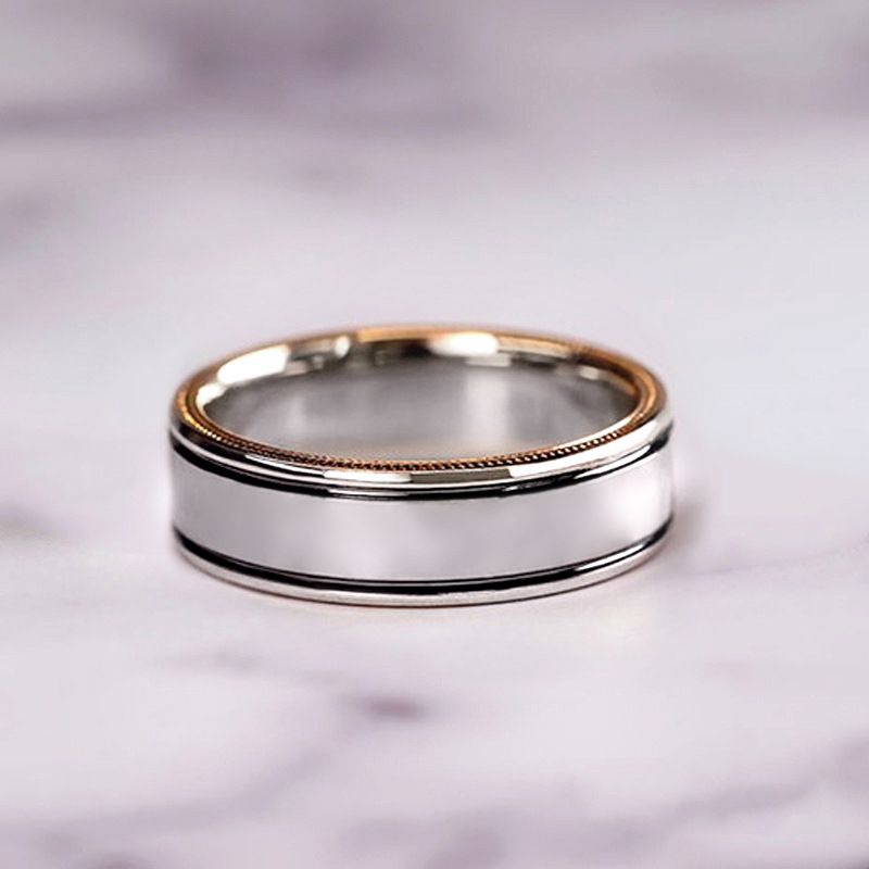 Dreiteiliger Ring Roségoldfarbener geteilter Zirkoniaring Luxuriöser Verlobungsring für Damen_voghion.com