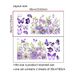 Lila Schmetterling Blumenhaufen PVC selbstklebendes Papier N1885 Wohnzimmer Bett entfernbare Wandaufkleber_voghion.com