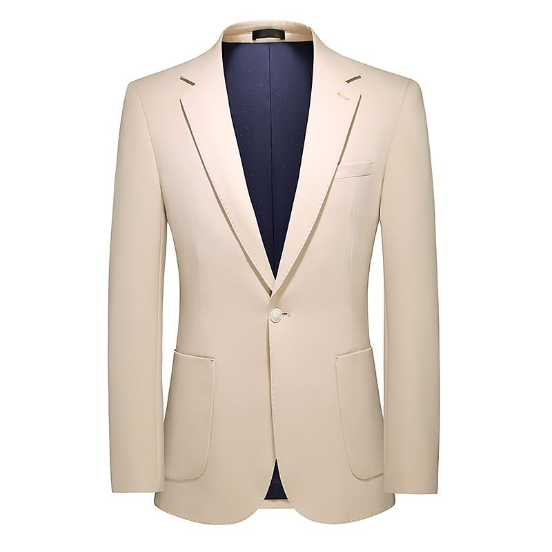 Costume décontracté pour hommes, grande taille, slim, brillant, manteau, mode, beau, couleur unie, petit costume simple ouest_voghion.com
