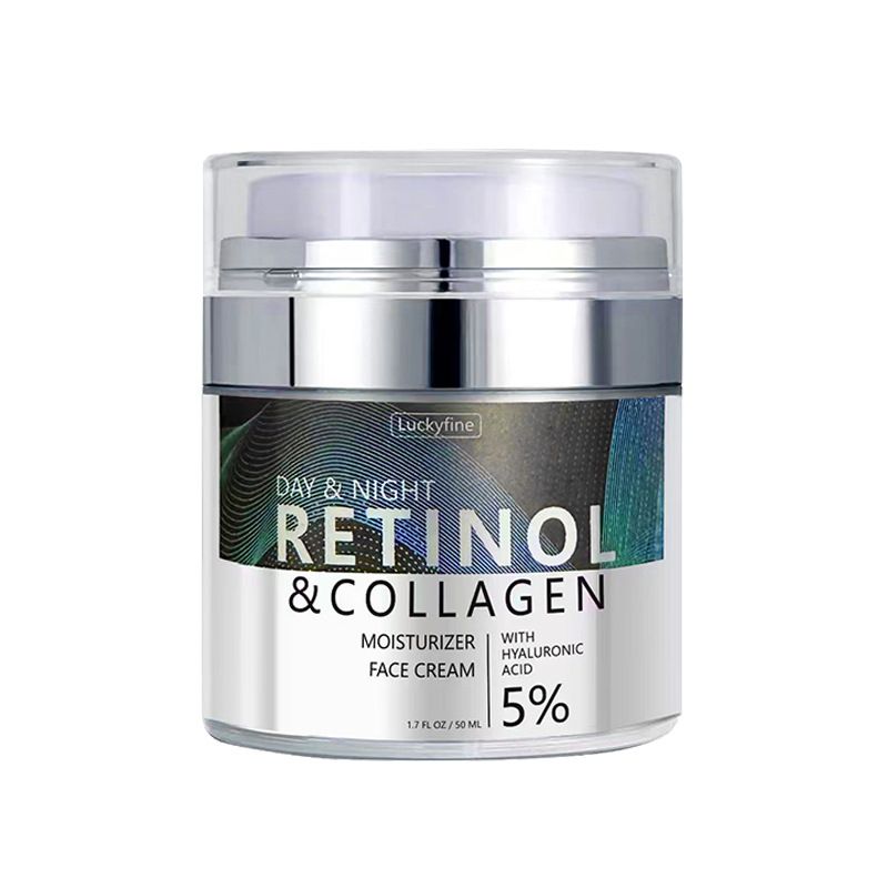 Retinol anti wrinkle firming collagen press bottle face cream and moisturizing_voghion.com